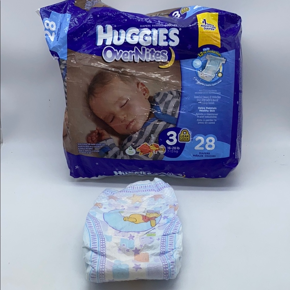Huggies OverNites Diapers Size 3 Partial Package of 18